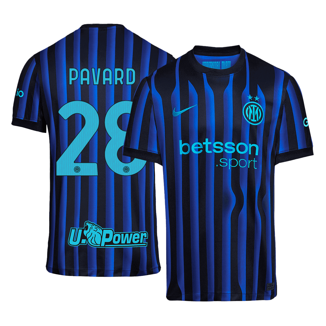 PAVARD #28 Inter Milan Thuisshirt 2025/26 Blauw&Zwart