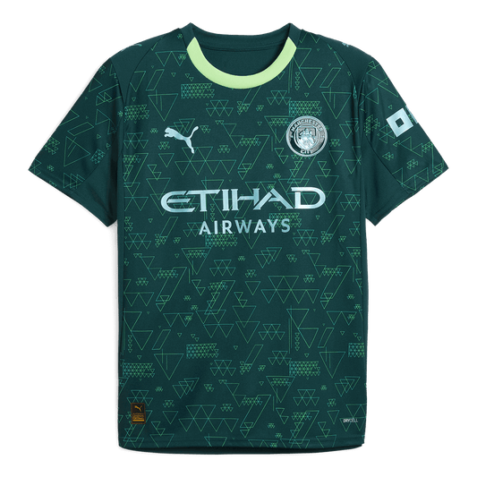 Manchester City Vierde Tenue 2025/26 Groen Grote Maten
