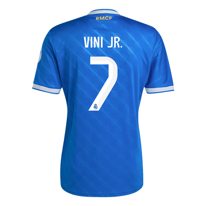 VINI JR. #7 Real Madrid Derde Shirt 2025/26 Blauw