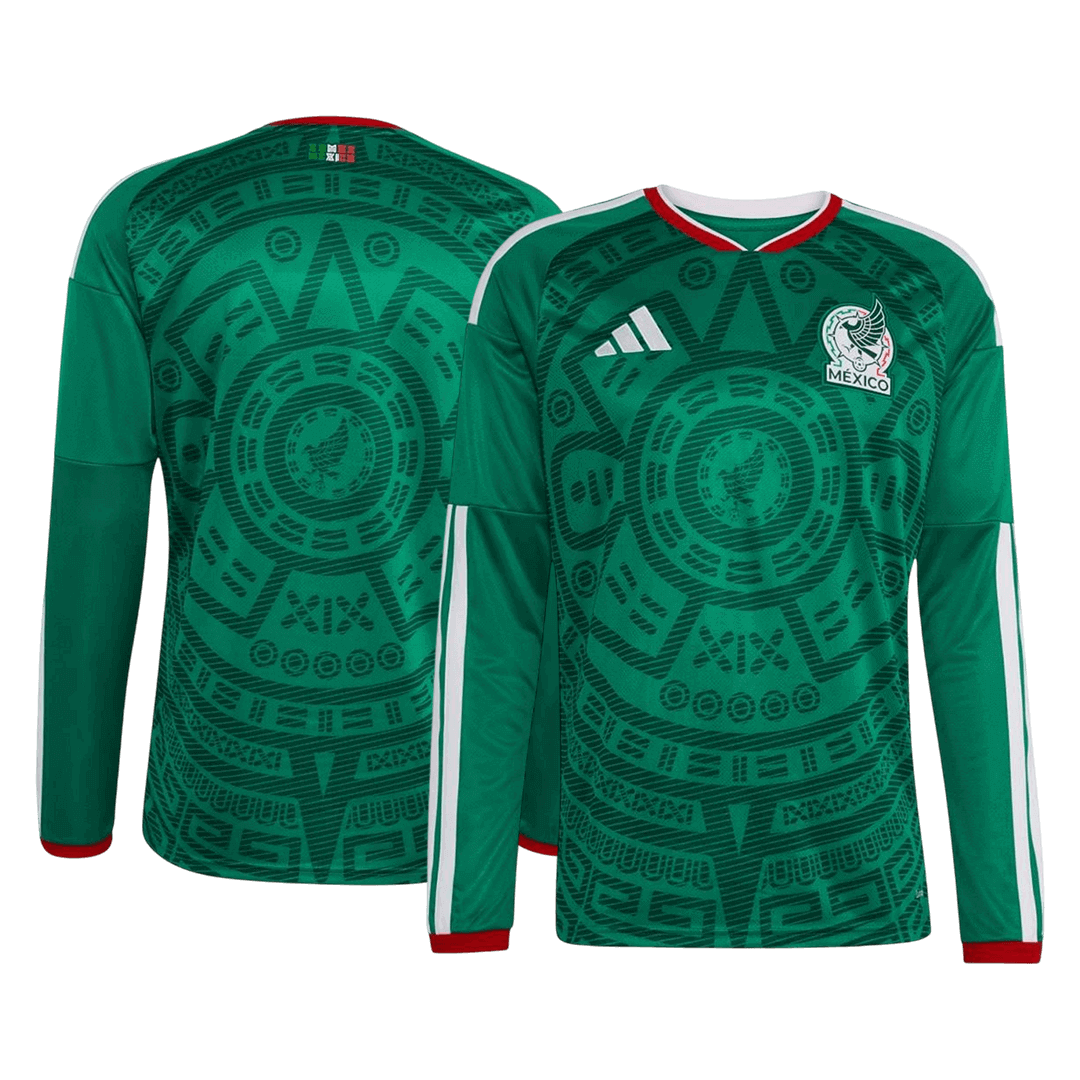 Mexico Thuisshirt Lange Mouwen - WK 2026 Groen Grote Maten