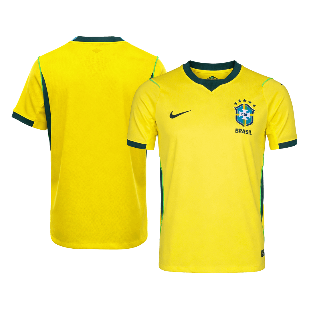Brazilië Thuisshirt - Wereldkampioenschap 2026 Geel Grote Maten