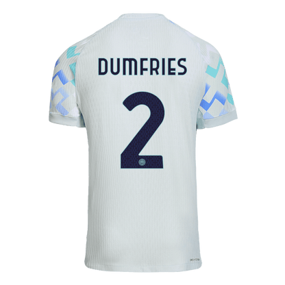 DUMFRIES #2 Inter Milaan Uitshirt 2025/26 Blauw Authentiek