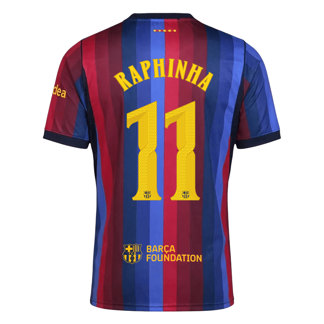RAPHINHA #11 Barcelone Domicile Maillot 2026/27 Blue&Garnet - UCL