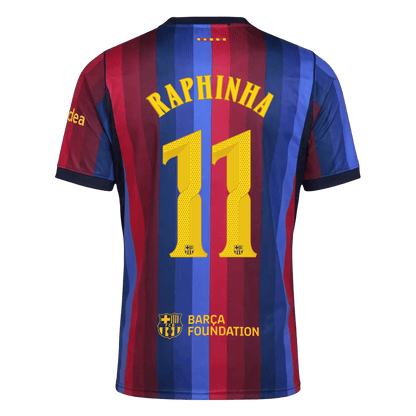 RAPHINHA #11 Barcelone Domicile Maillot 2026/27 Blue&Garnet - UCL