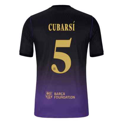 CUBARSÍ #5 Barcelone Extérieur Maillot 2026/27 Black/Purple Joueur - UCL