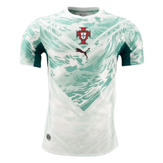 Portugal Uit Shirt WK 2026 Wit&Groen Speler Grote Maat