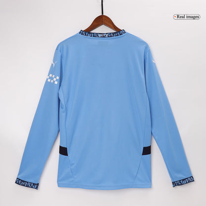 Manchester City Thuisshirt Lange Mouwen 2024/25 Grote Maten