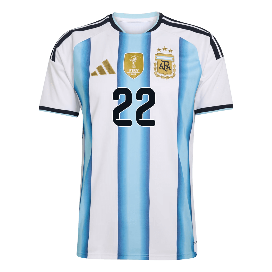 L.MARTÍNEZ #22 Argentinië Thuisshirt Wereldbeker 2026 Blauw&Wit