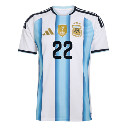 L.MARTÍNEZ #22 Argentinië Thuisshirt Wereldbeker 2026 Blauw&Wit