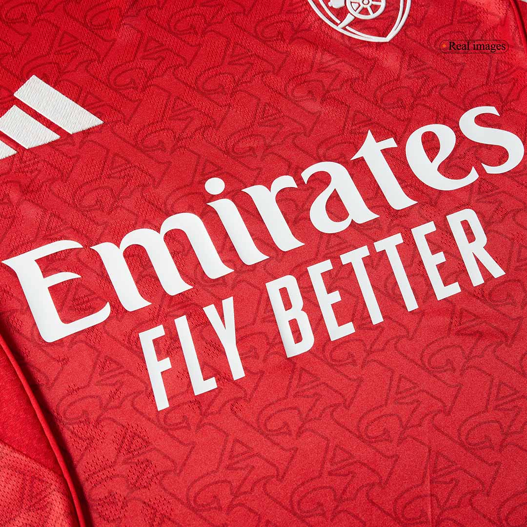 SALIBA #2 Arsenal Thuisshirt 2025/26 Rood Authentiek