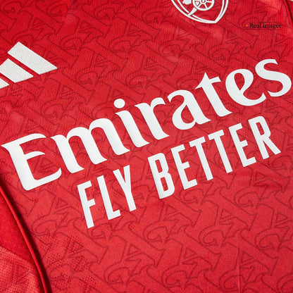 SALIBA #2 Arsenal Thuisshirt 2025/26 Rood Authentiek