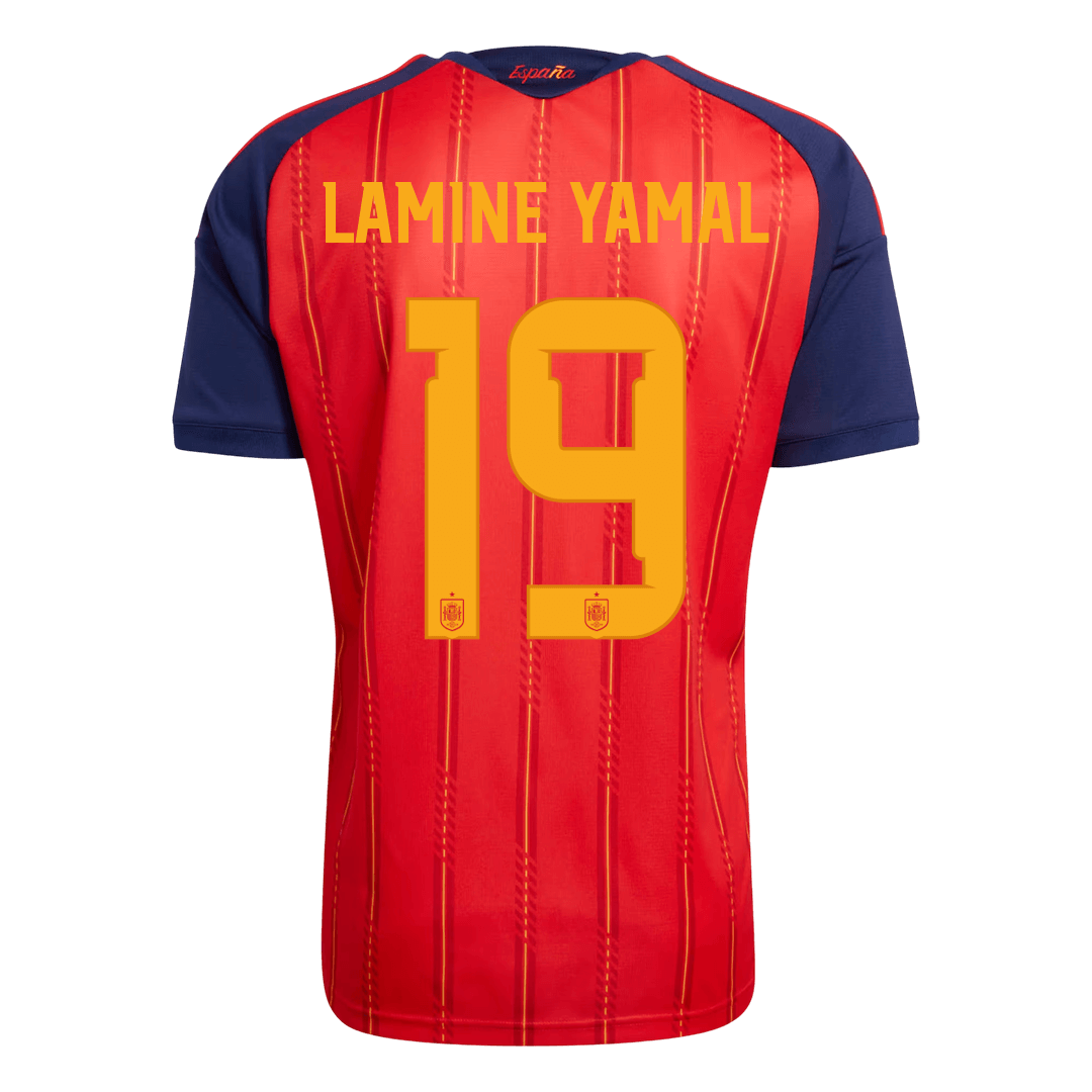 LAMINE YAMAL #19 Spanje Thuisshirt - WK 2026 Rood - Super