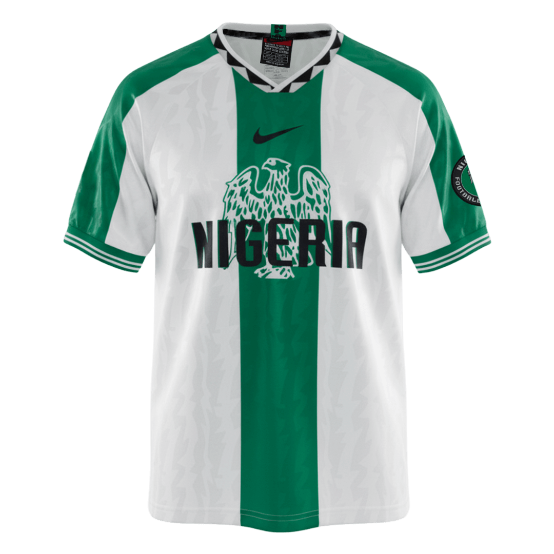 Retro Nigeria Uitshirt 1996 Groen&Wit