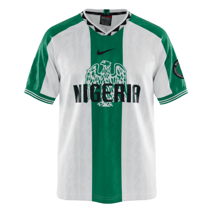 Retro Nigeria Uitshirt 1996 Groen&Wit