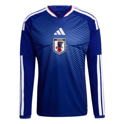 Japan Thuisshirt Lange Mouwen - Wereldkampioenschap 2026 Marineblauw Grote Maten