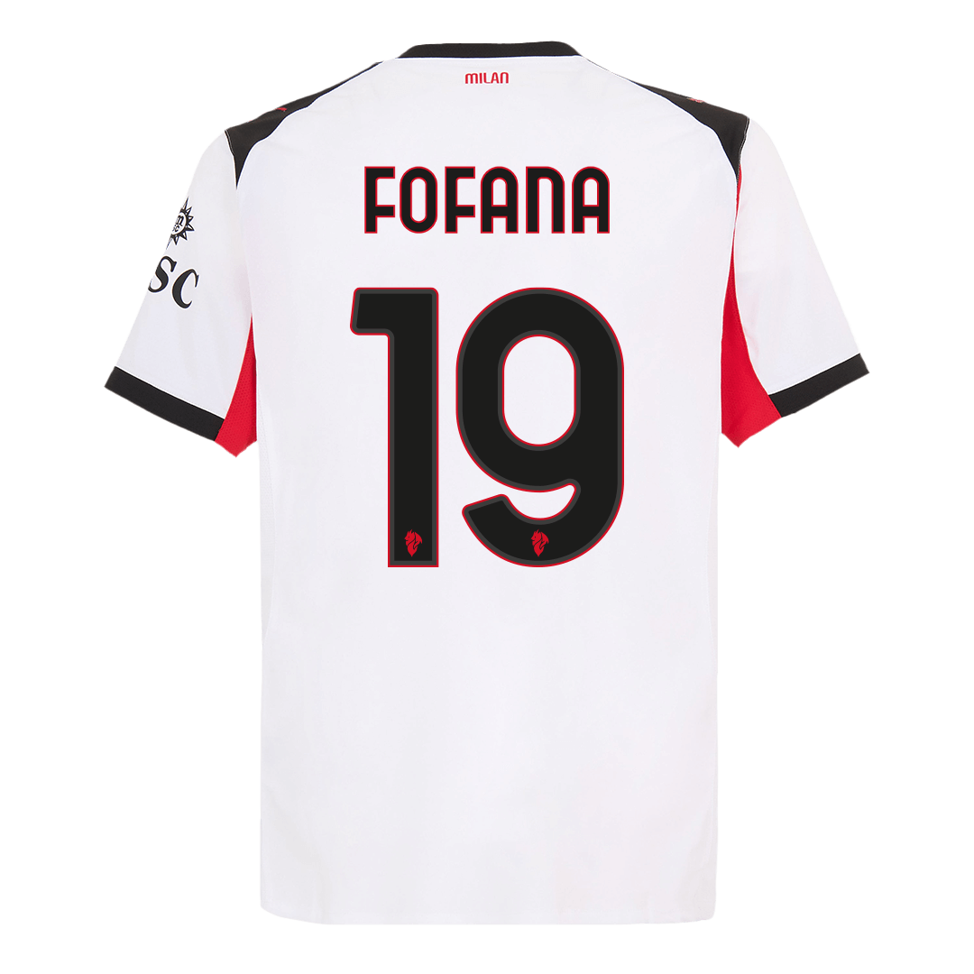 FOFANA #19 AC Milan Uitshirt 2025/26 Wit Authentiek