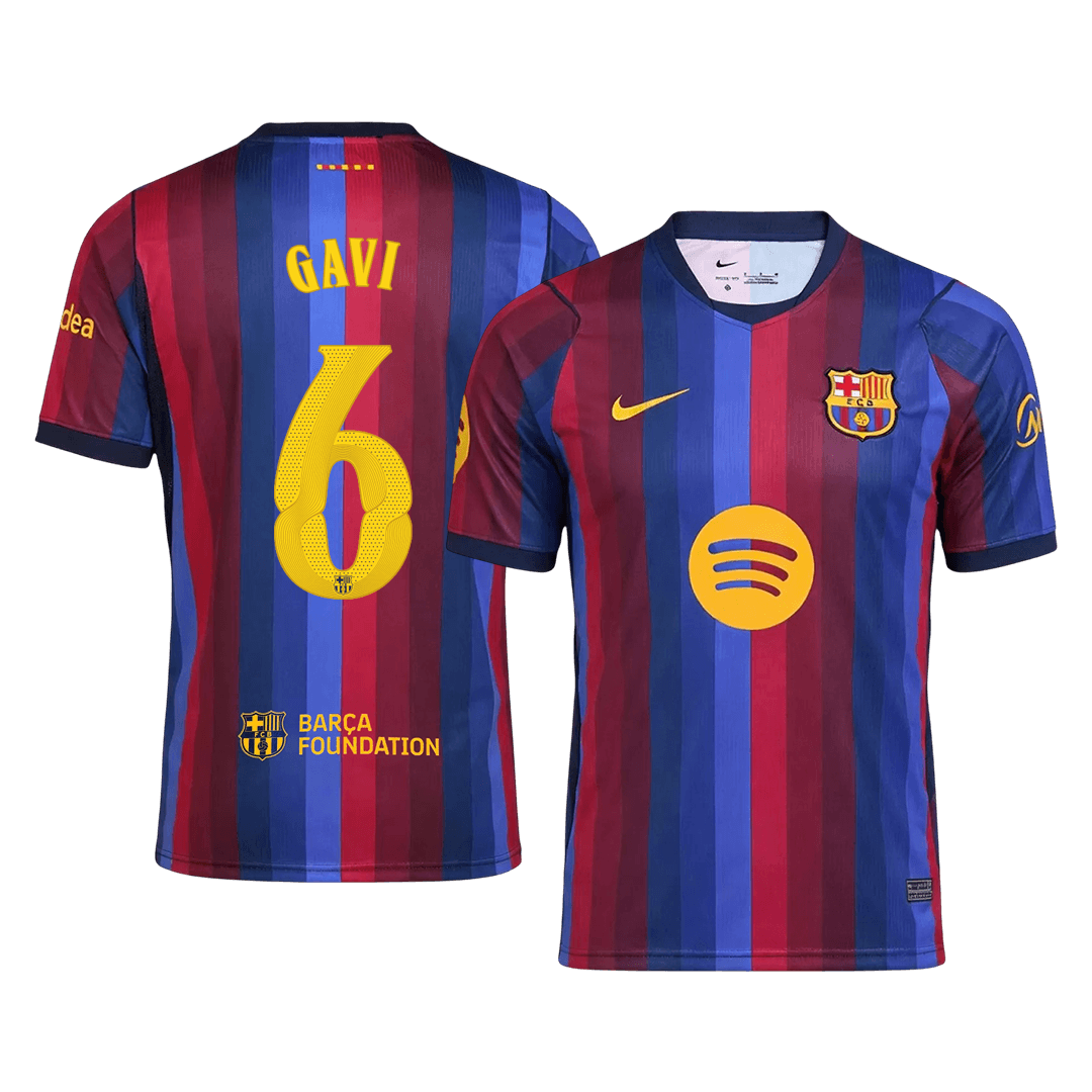 GAVI #6 Barcelone Domicile Maillot 2026/27 Blue&Garnet - UCL
