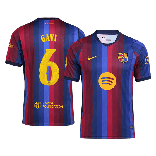 GAVI #6 Barcelone Domicile Maillot 2026/27 Blue&Garnet - UCL