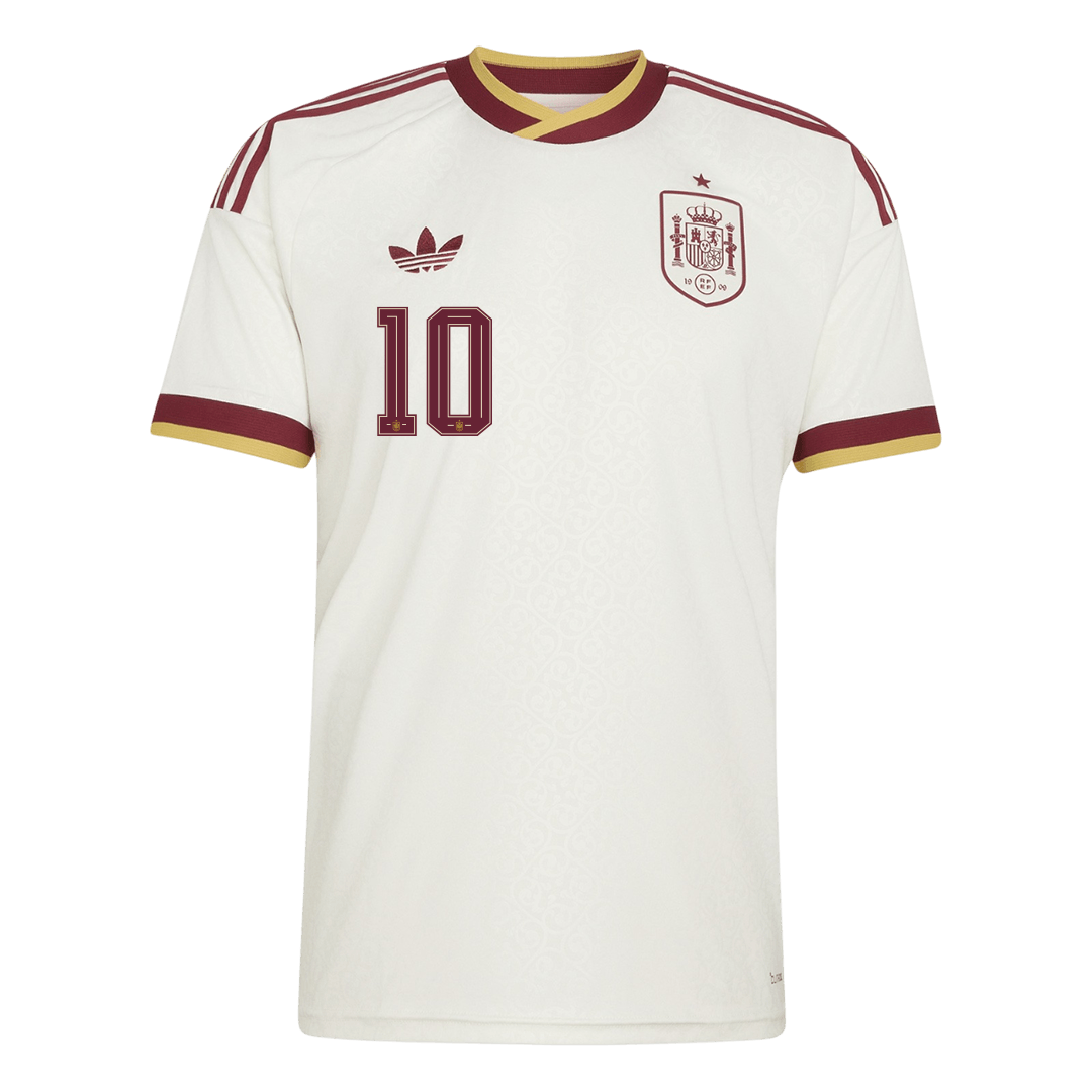 OLMO #10 Espagne Extérieur Maillot - Coupe du Monde 2026 Blanc
