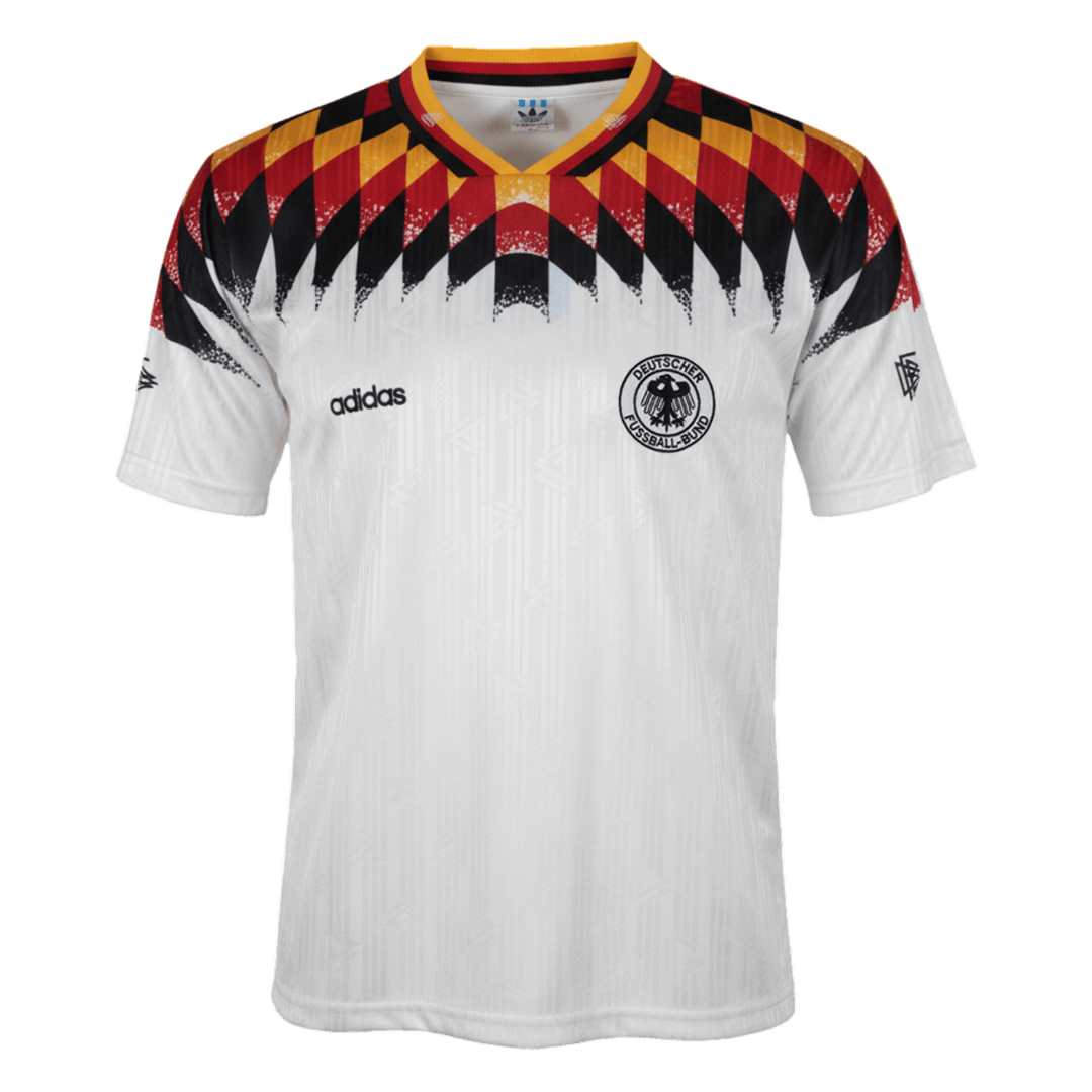 Retro Duitsland Thuisshirt 1994 Wit