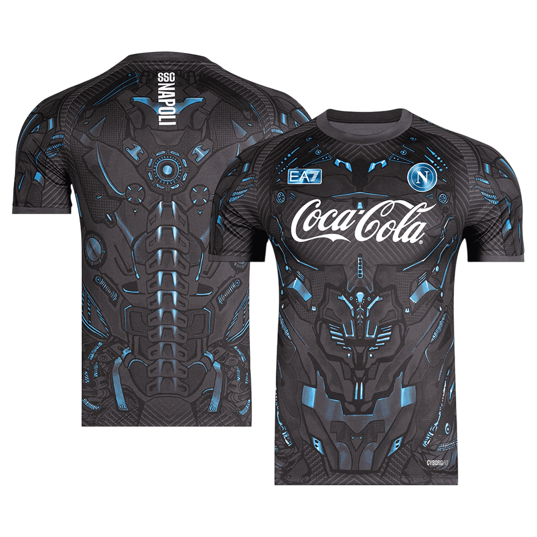 Napels Pre-Match Shirt 2025/26 Zwart Grote Maat