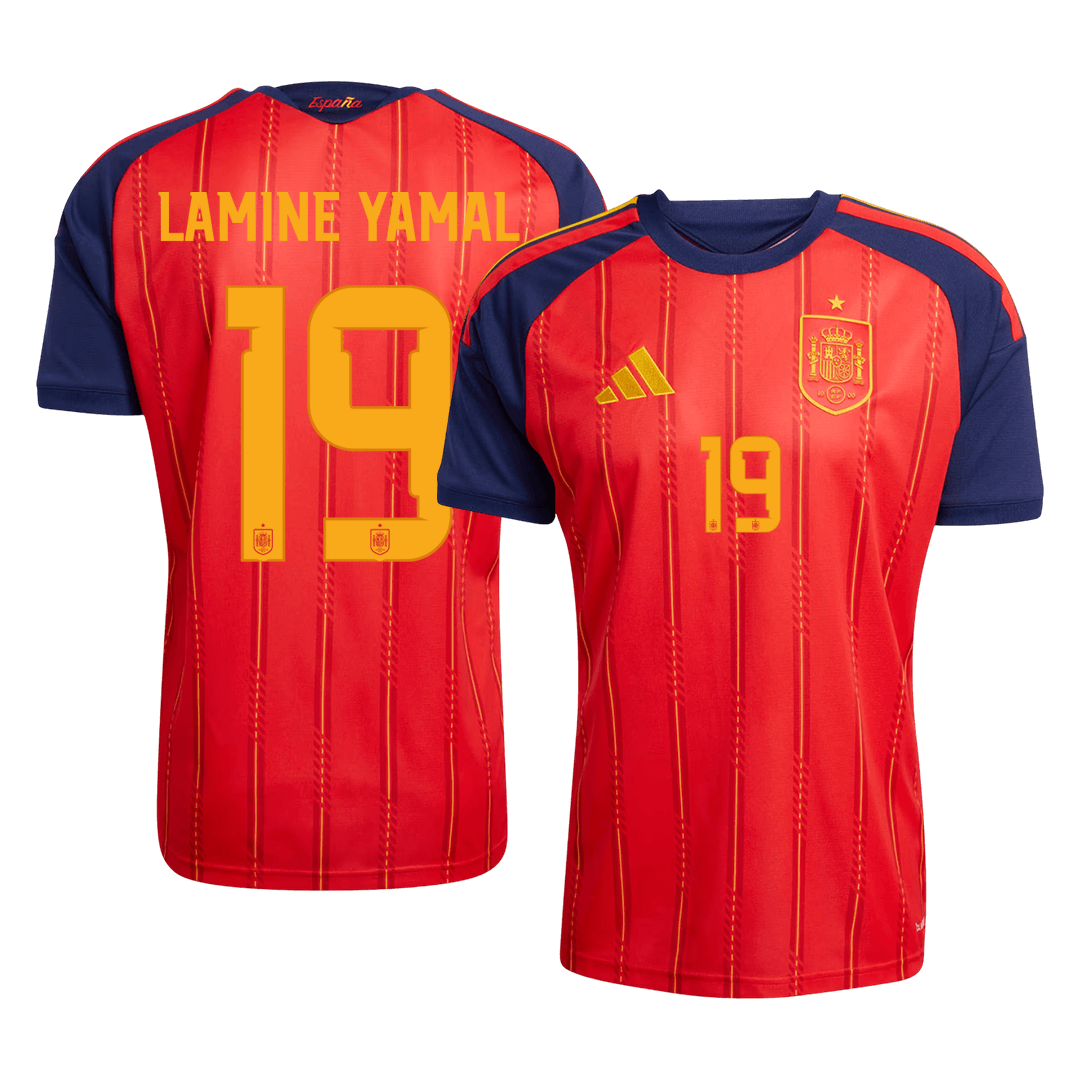 LAMINE YAMAL #19 Spanje Thuisshirt - WK 2026 Rood - Super