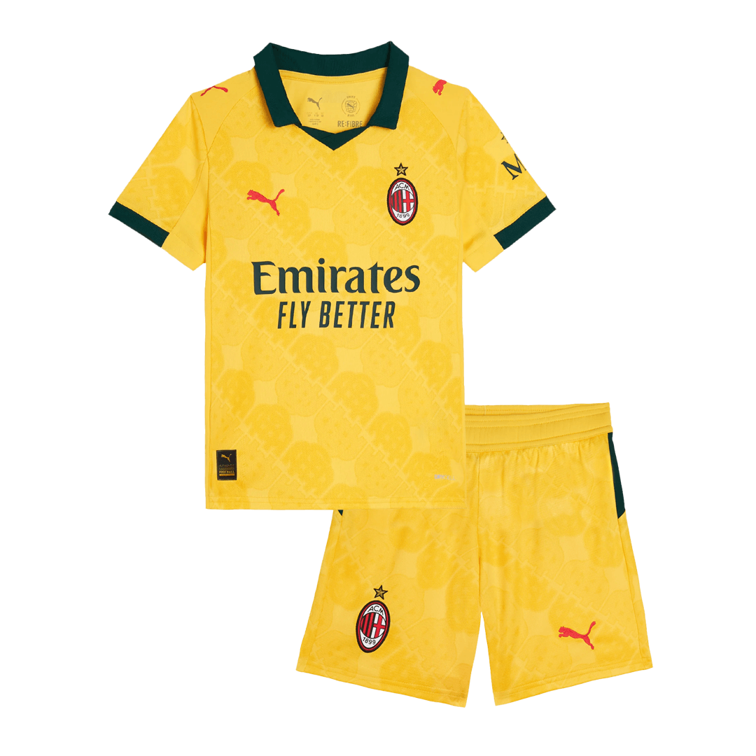 AC Milan Derde Tenue Kit 2025/26 Junior Geel