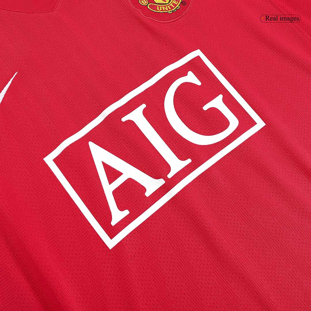 Retro RONALDO #7 Manchester United Thuisshirt Lange Mouwen 2007/08