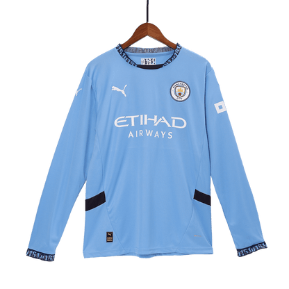 Manchester City Thuisshirt Lange Mouwen 2024/25 Grote Maten