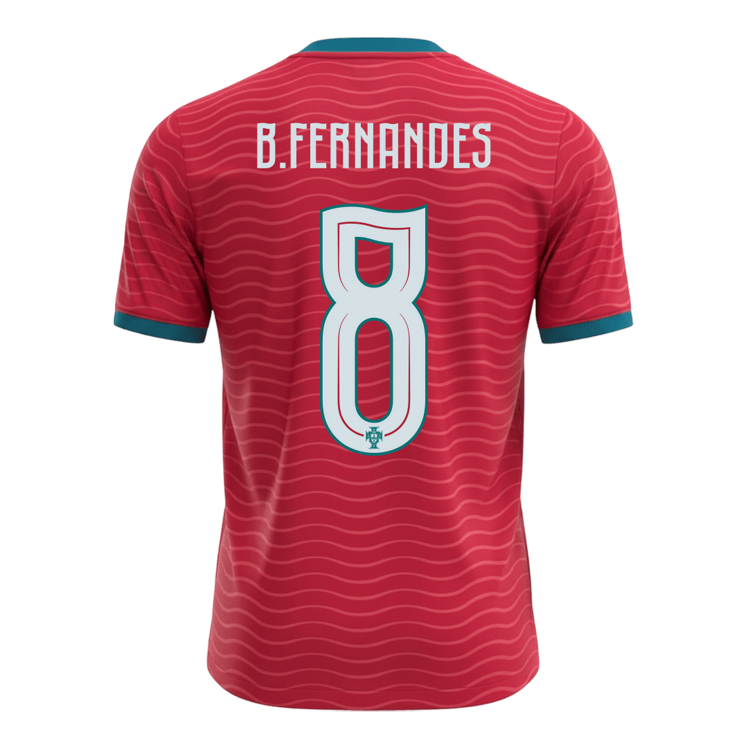 B.FERNANDES #8 Portugal Thuisshirt - WK 2026 Rood