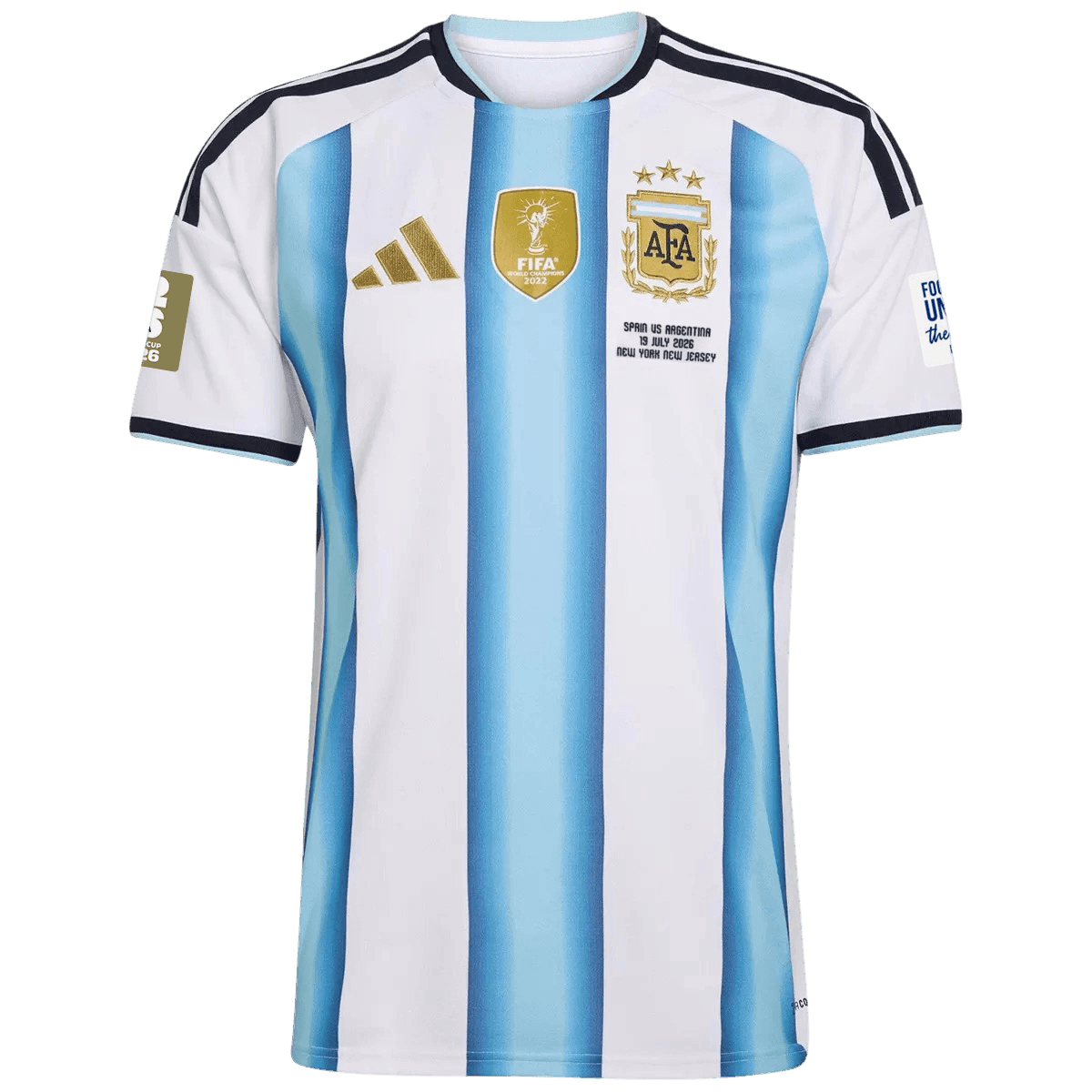 Argentine Domicile Maillot - Coupe du Monde 2026 Blue&White FIFA World Cup 2026 Final Match Edition (With Patches)
