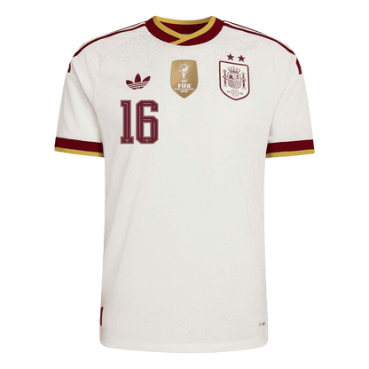 RODRIGO #16 Espagne Extérieur Maillot - Coupe du Monde 2026 Blanc Joueur