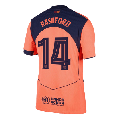 RASHFORD #14 Barcelona Derde Thuisshirt 2025/26 Oranje Authentiek - UCL
