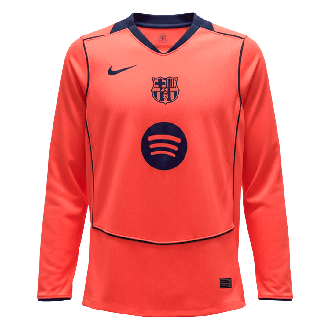 Barcelona Shirt Lange Mouwen 2025/26 Oranje