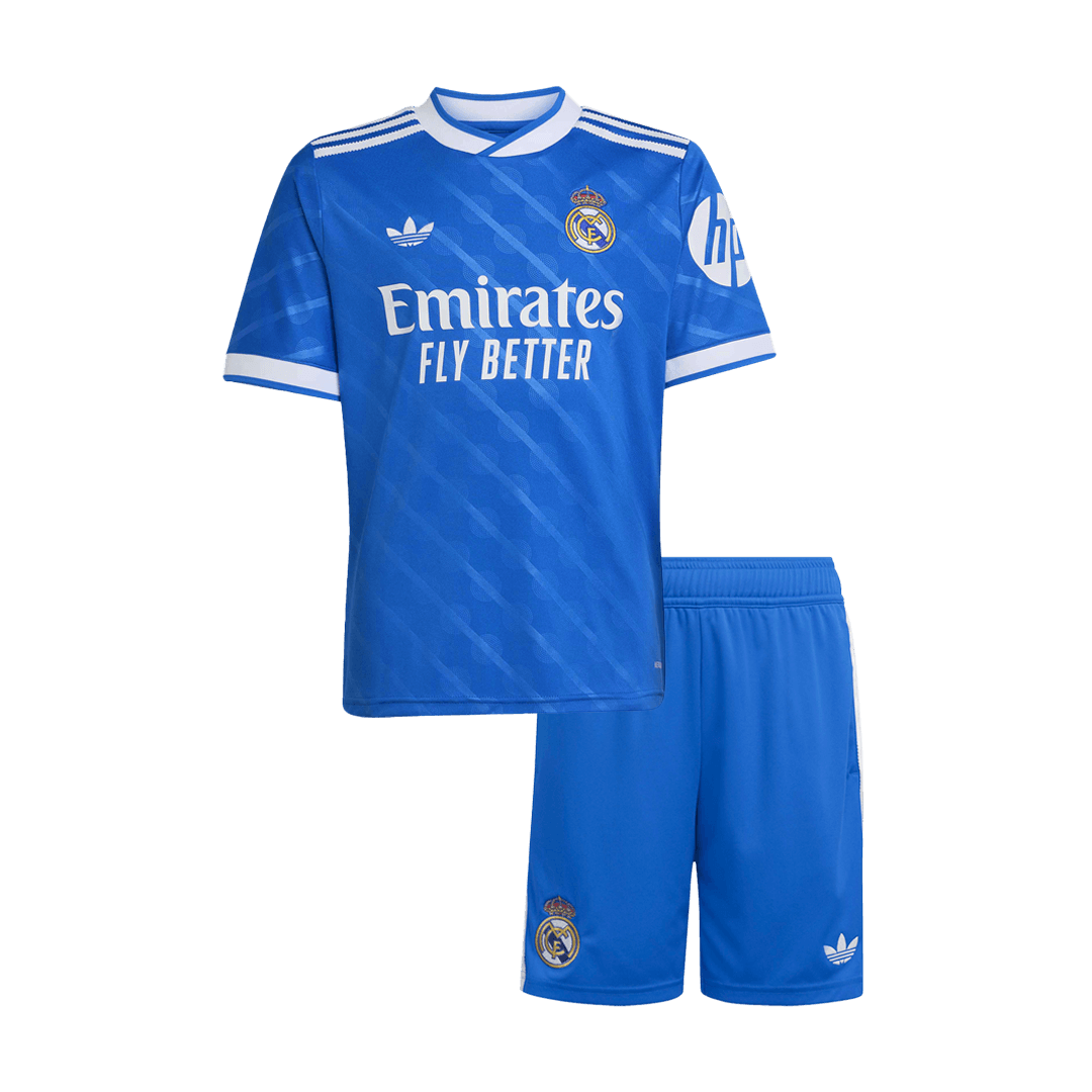 Real Madrid Derde Shirt Kit 2025/26 Kinderen Blauw