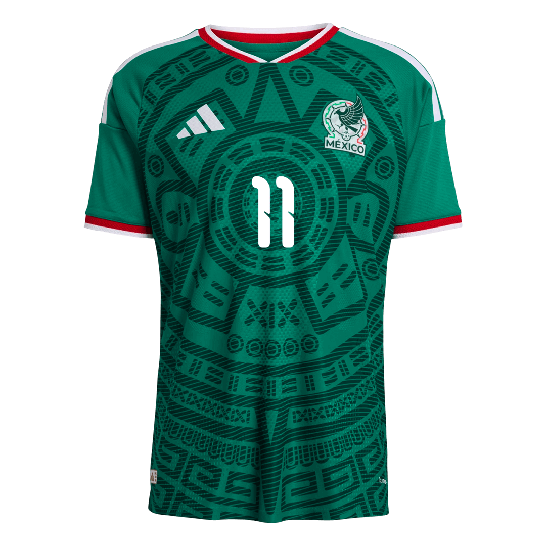 S.GIMENEZ #11 Mexico Thuisshirt - Wereldkampioenschap 2026 Groen Speler