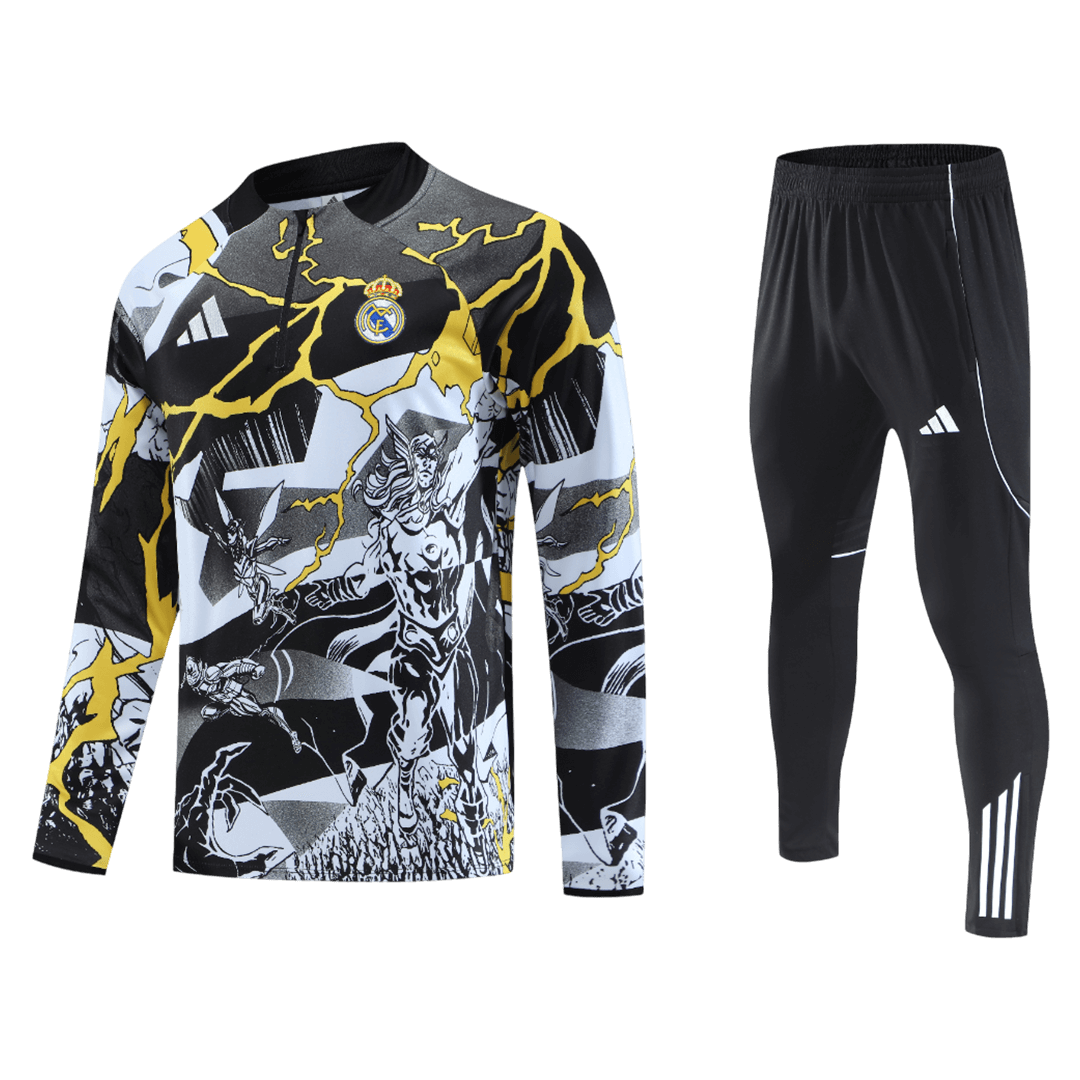 Real Madrid Sweatshirt Tenue 2025/26 Kind Zwart