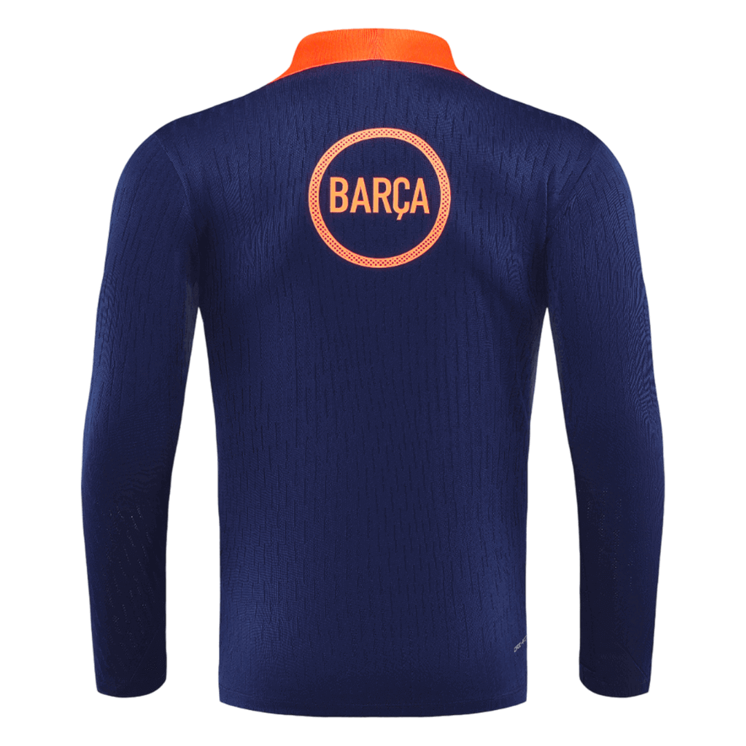 Barcelona Sweatshirt Kit 2025/26 Kinderen Zwart&Oranje