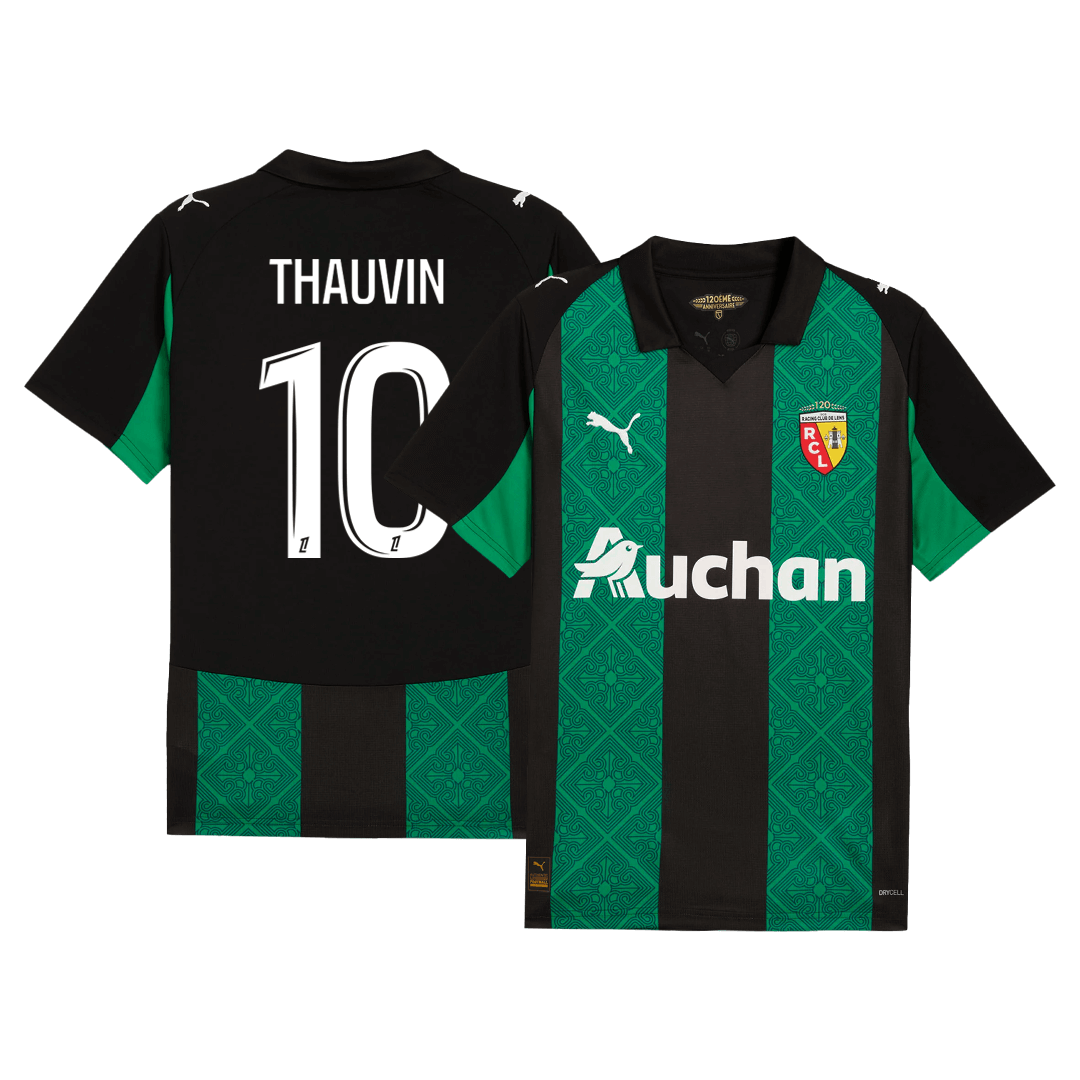THAUVIN #10 RC Lens Uit Thuisshirt 2025/26 Groen&zwart