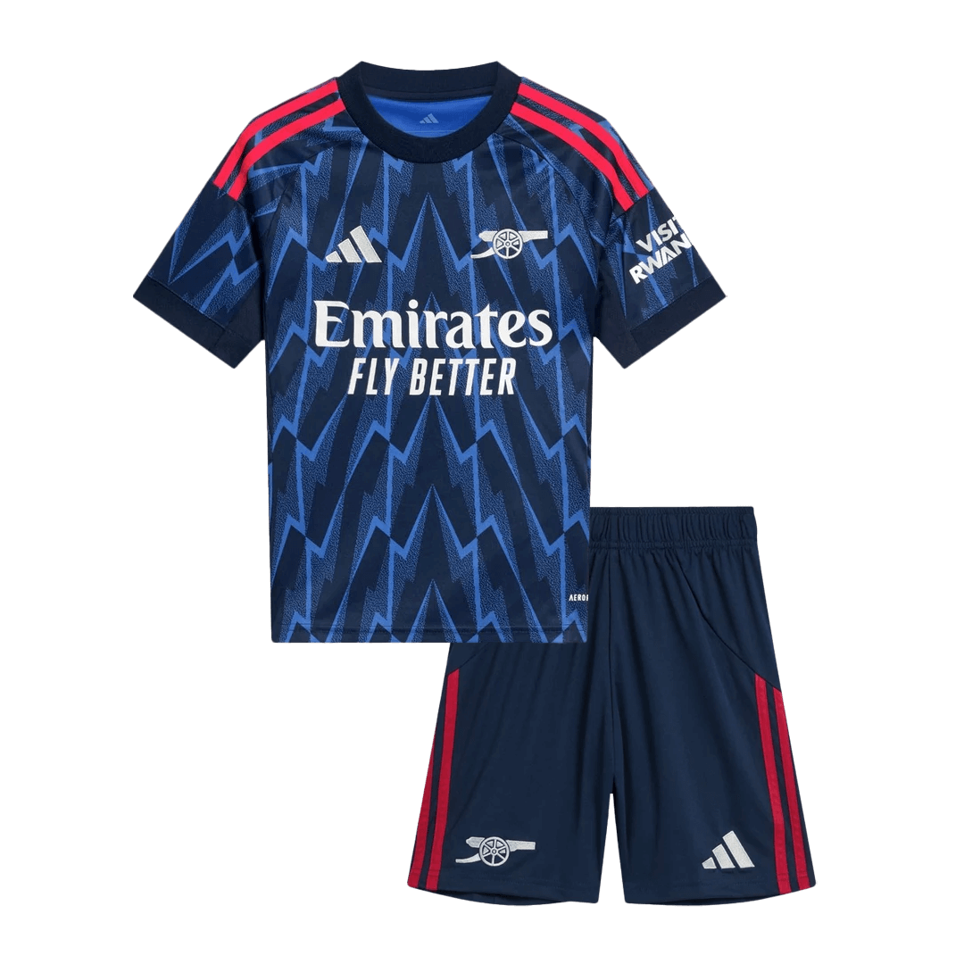 Arsenal Uit Thuistenue 2025/26 Junior Blauw