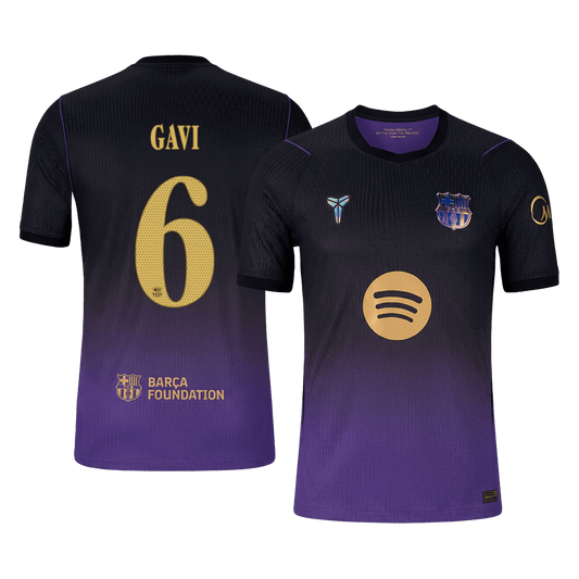 GAVI #6 Barcelone Extérieur Maillot 2026/27 Black/Purple Joueur - UCL