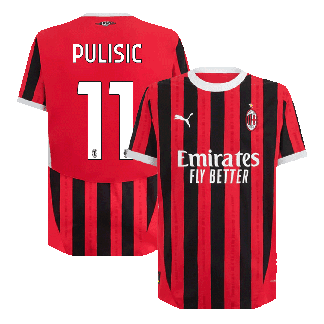 PULISIC #11 Milan AC Domicile Maillot 2024/25 Authentique - UCL - Mon Maillot Foot Store