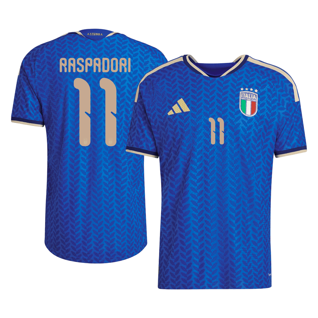 RASPADORI #11 Italië Thuis Wereldkampioenschap 2026 Shirt Blauw Speler