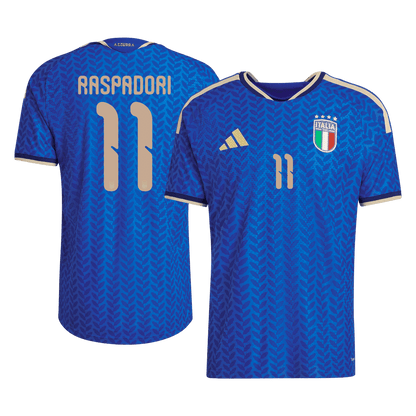 RASPADORI #11 Italië Thuis Wereldkampioenschap 2026 Shirt Blauw Speler