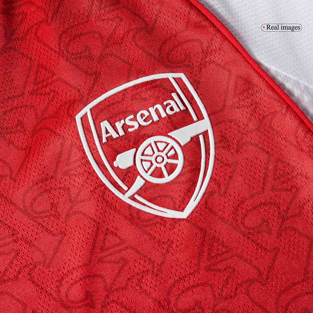 SALIBA #2 Arsenal Thuisshirt 2025/26 Rood Authentiek