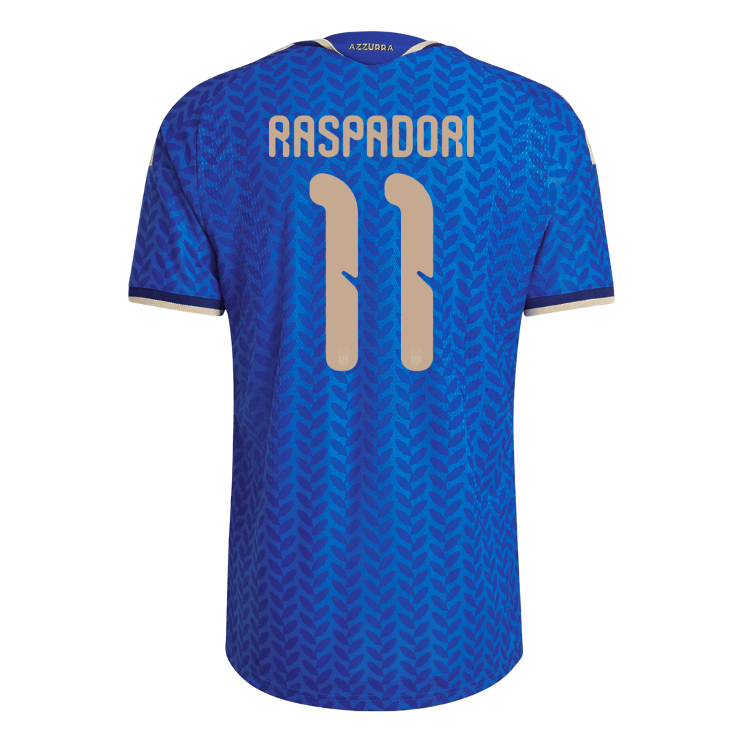 RASPADORI #11 Italië Thuis Wereldkampioenschap 2026 Shirt Blauw Speler