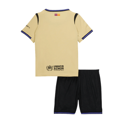 Barcelona Uit Thuisshirt Kit 2025/26 Kids Geel