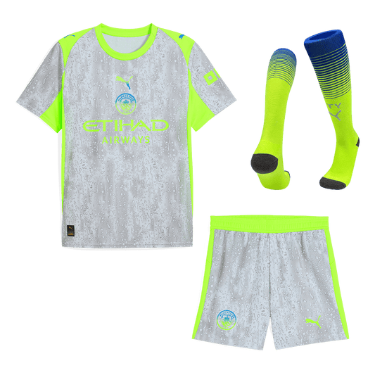 Manchester City Derde Thuisshirt Kit 2025/26 Grijs