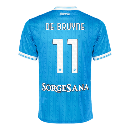 DE BRUYNE #11 Napoli Thuis Shirt 2025/26 Blauw