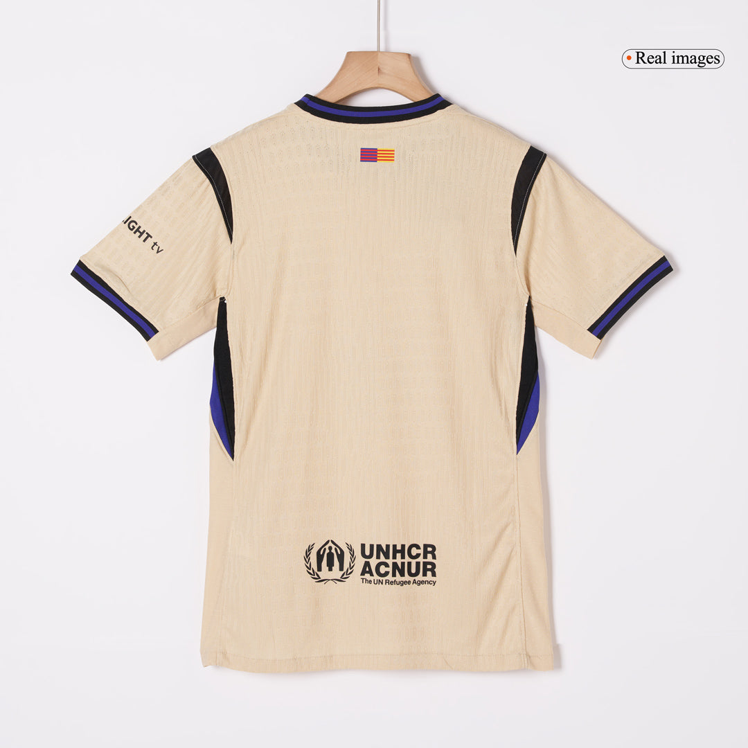 LAMINE YAMAL #10 Barcelona Uit Thuisshirt 2025/26 Geel Authentiek - UCL
